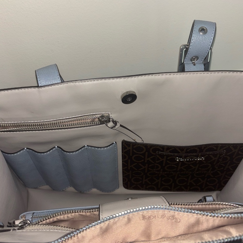 Calvin Klein Blue Tote Bag - Picture 6 of 12
